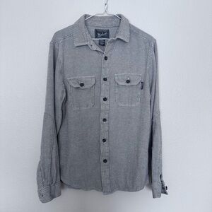Woolrich Button-Up Flannel Shirt - Gray